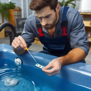 Checking a hot tub 