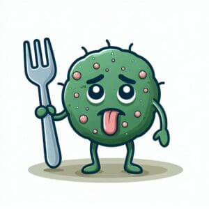 Starving microbe
