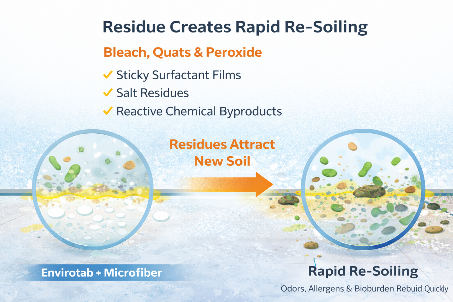 Residue causes resoiling